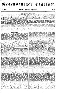 Regensburger Tagblatt Sonntag 26. Dezember 1869