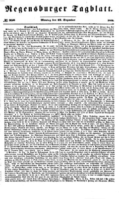 Regensburger Tagblatt Montag 27. Dezember 1869