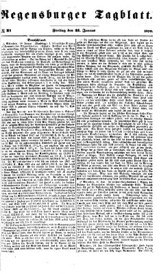 Regensburger Tagblatt Freitag 21. Januar 1870