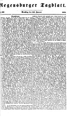 Regensburger Tagblatt Samstag 22. Januar 1870