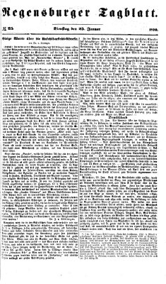 Regensburger Tagblatt Dienstag 25. Januar 1870