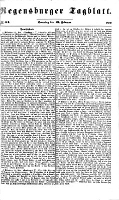 Regensburger Tagblatt Sonntag 13. Februar 1870