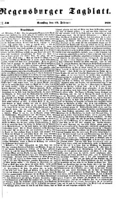 Regensburger Tagblatt Samstag 19. Februar 1870