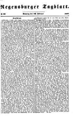 Regensburger Tagblatt Sonntag 20. Februar 1870