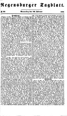 Regensburger Tagblatt Donnerstag 24. Februar 1870