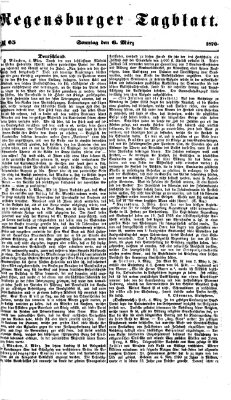 Regensburger Tagblatt Sonntag 6. März 1870