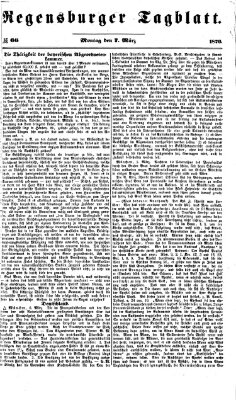 Regensburger Tagblatt Montag 7. März 1870