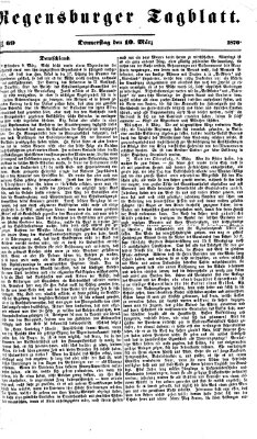 Regensburger Tagblatt Donnerstag 10. März 1870