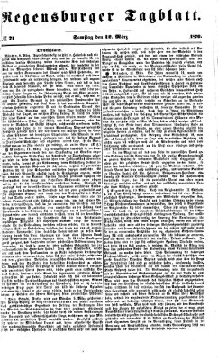 Regensburger Tagblatt Samstag 12. März 1870