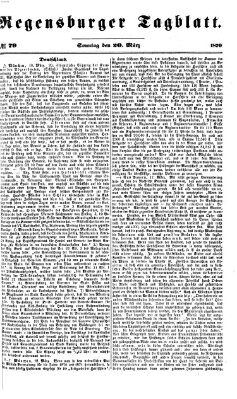 Regensburger Tagblatt Sonntag 20. März 1870