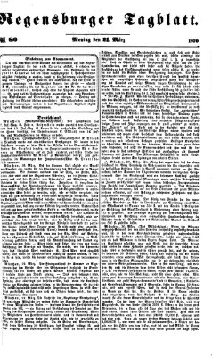 Regensburger Tagblatt Montag 21. März 1870