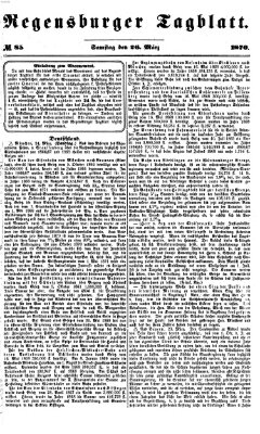 Regensburger Tagblatt Samstag 26. März 1870