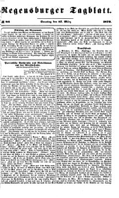 Regensburger Tagblatt Sonntag 27. März 1870