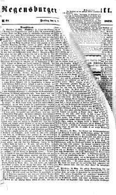 Regensburger Tagblatt Freitag 1. April 1870