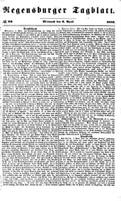 Regensburger Tagblatt Mittwoch 6. April 1870