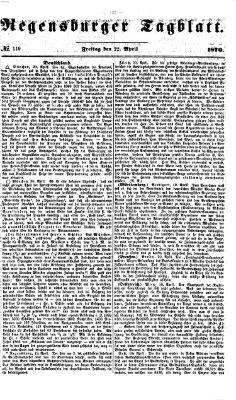 Regensburger Tagblatt Freitag 22. April 1870