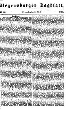 Regensburger Tagblatt Donnerstag 28. April 1870