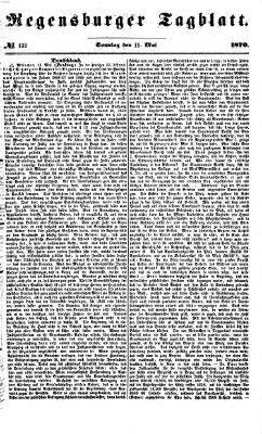 Regensburger Tagblatt Sonntag 15. Mai 1870