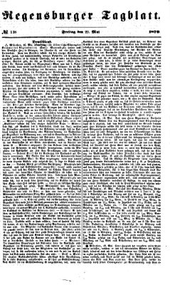 Regensburger Tagblatt Freitag 20. Mai 1870