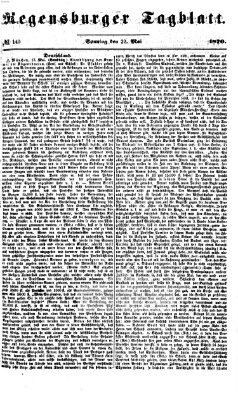 Regensburger Tagblatt Sonntag 22. Mai 1870