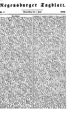 Regensburger Tagblatt Donnerstag 2. Juni 1870