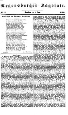 Regensburger Tagblatt Samstag 4. Juni 1870