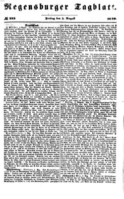 Regensburger Tagblatt Freitag 5. August 1870