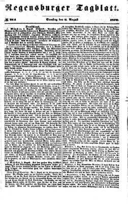 Regensburger Tagblatt Samstag 6. August 1870