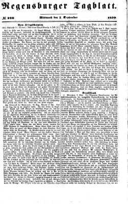 Regensburger Tagblatt Mittwoch 7. September 1870