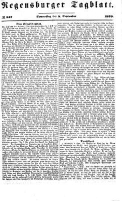 Regensburger Tagblatt Donnerstag 8. September 1870