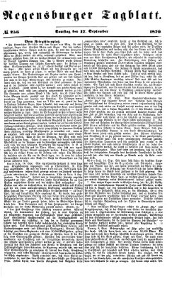 Regensburger Tagblatt Samstag 17. September 1870