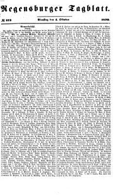 Regensburger Tagblatt Dienstag 4. Oktober 1870