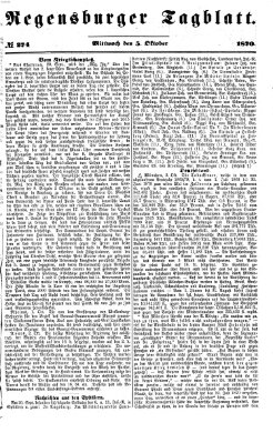 Regensburger Tagblatt Mittwoch 5. Oktober 1870