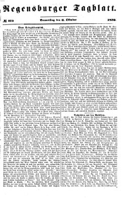 Regensburger Tagblatt Donnerstag 6. Oktober 1870