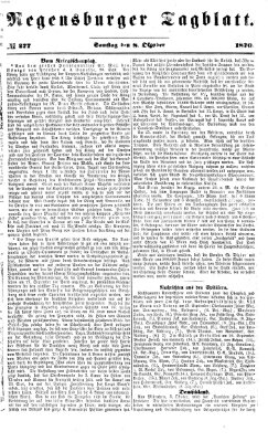 Regensburger Tagblatt Samstag 8. Oktober 1870