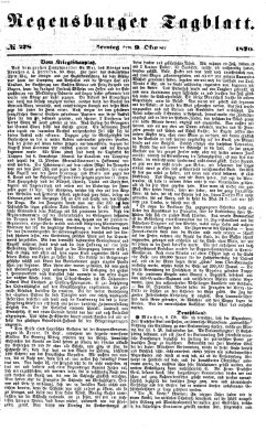 Regensburger Tagblatt Sonntag 9. Oktober 1870