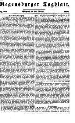 Regensburger Tagblatt Mittwoch 19. Oktober 1870