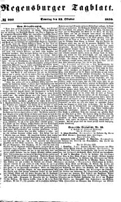 Regensburger Tagblatt Sonntag 23. Oktober 1870