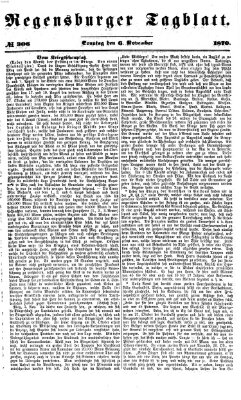 Regensburger Tagblatt Sonntag 6. November 1870