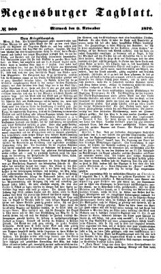 Regensburger Tagblatt Mittwoch 9. November 1870