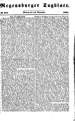 Regensburger Tagblatt Montag 14. November 1870