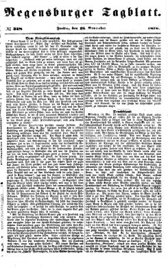 Regensburger Tagblatt Freitag 18. November 1870