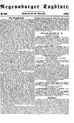 Regensburger Tagblatt Mittwoch 23. November 1870