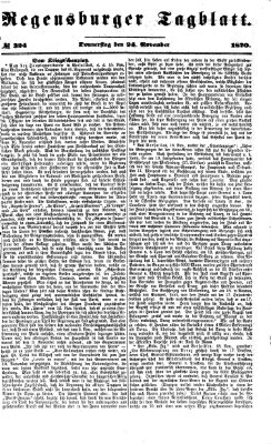 Regensburger Tagblatt Donnerstag 24. November 1870