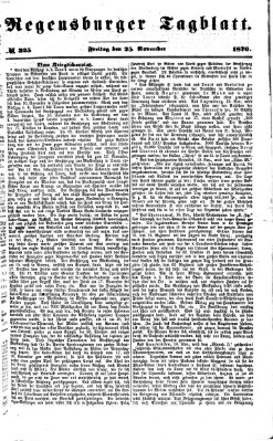 Regensburger Tagblatt Freitag 25. November 1870