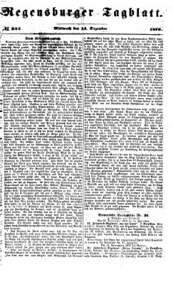 Regensburger Tagblatt Mittwoch 14. Dezember 1870