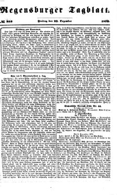 Regensburger Tagblatt Freitag 23. Dezember 1870