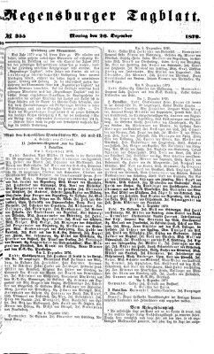 Regensburger Tagblatt Montag 26. Dezember 1870