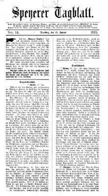 Speyerer Tagblatt Dienstag 18. Januar 1870