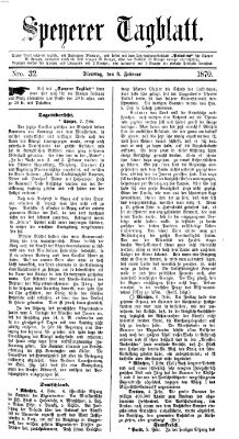 Speyerer Tagblatt Dienstag 8. Februar 1870